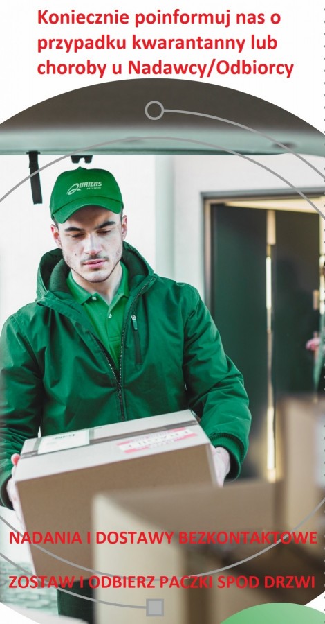 Bezkontaktowe nadania i odbiory przesyłek kurierskich Quriers